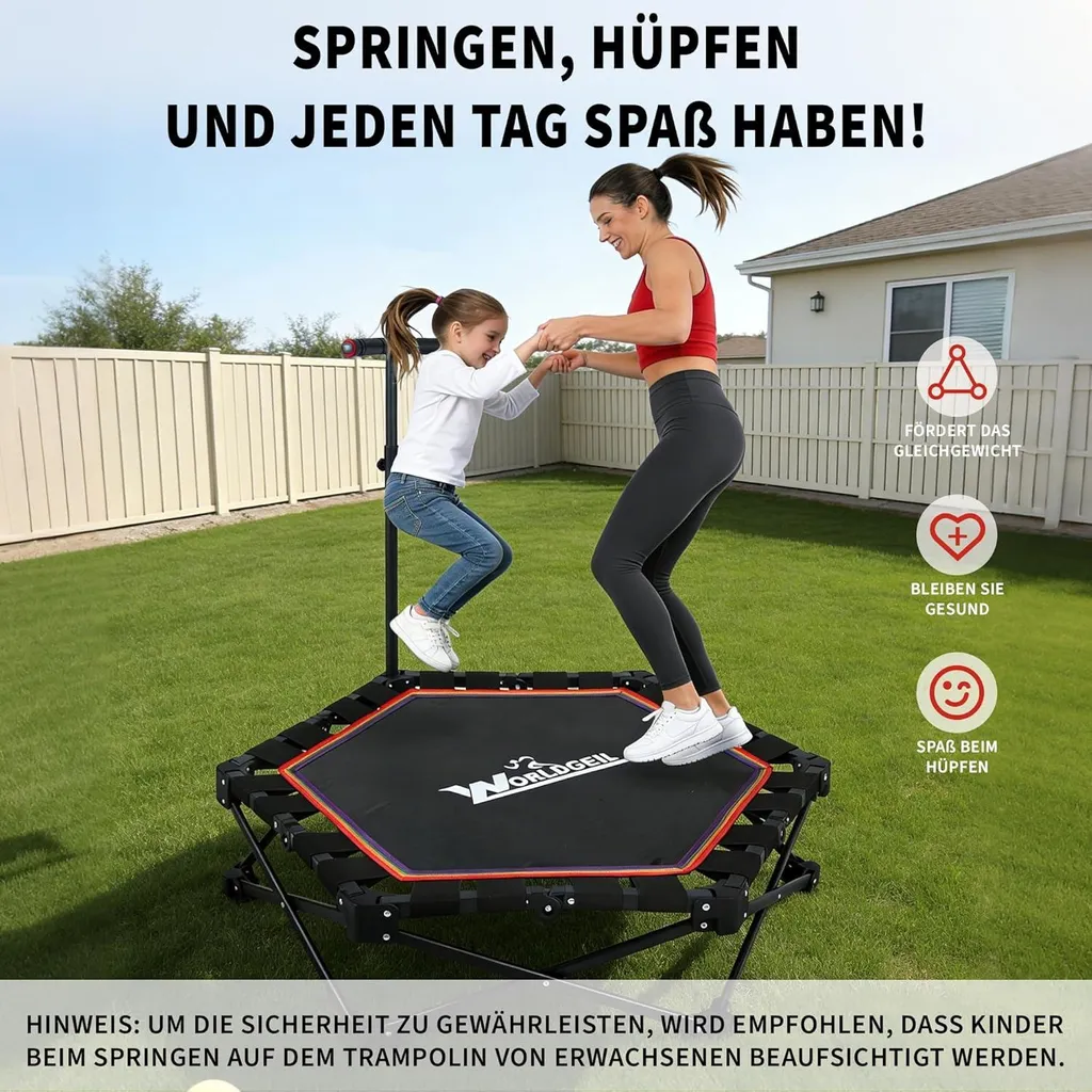 Trampoline Gain de Place pour Petit Appartement - Pliable et Silencieux