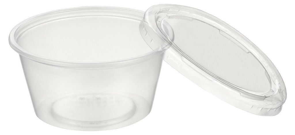 400x Dressingbecher Saucenbecher 100ml transparent mit Produktbild 