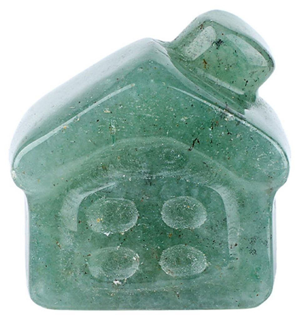 Mini-Hausfigur aus Naturstein, handgeschnitzt, poliert, Tischdekoration für Zuhause, Büro, Regal, DIY-Meditationsgarten, Mikrolandschaftszubehör