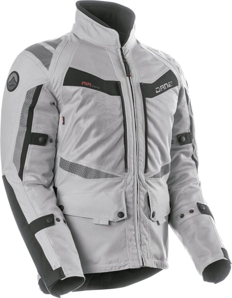 DANE Drakar wasserdichte Motorrad Textiljacke, grau, 50