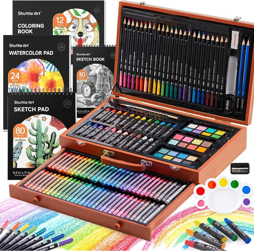 Shuttle Art 186-teiliges Malset Deluxe Malkoffer mit Produktbild 
