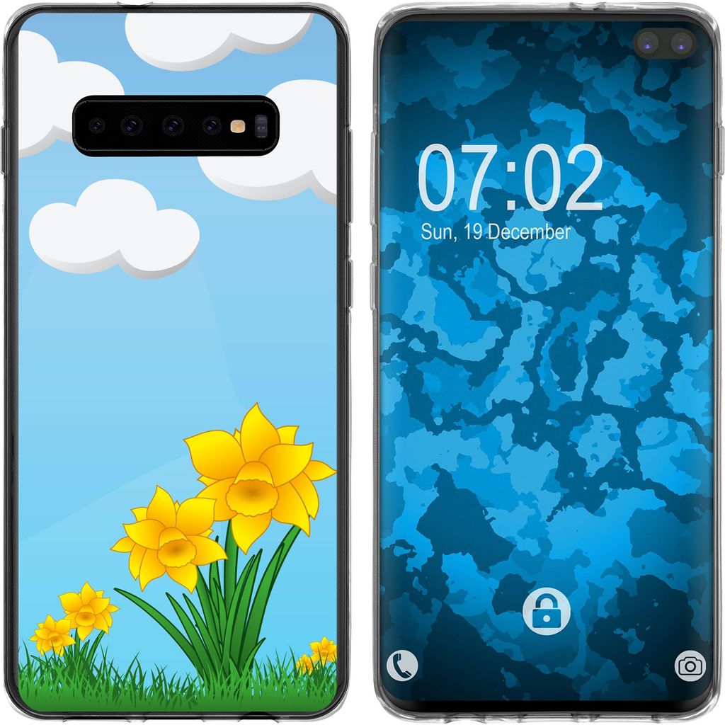 PhoneNatic Case kompatibel mit Samsung Galaxy S10 Plus Silikon-Hülle Ostern M4