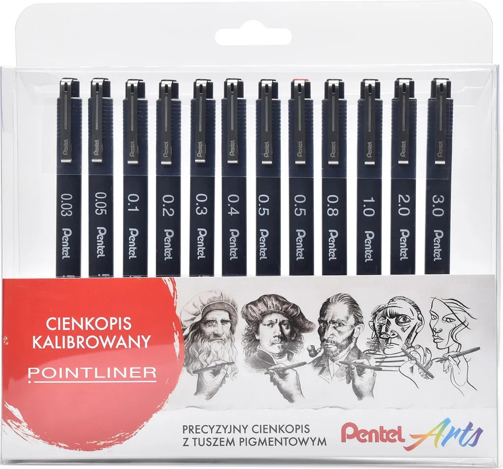 Set de 12 Stylos Pentel Pointliner pour Illustration et Lettrage Créatif - 2