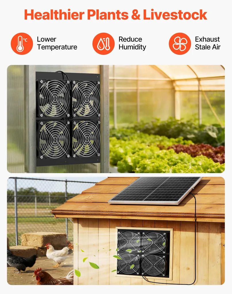 Kit Ventilation Solaire Extérieur pour Abri de Jardin et Petit Espace - 4