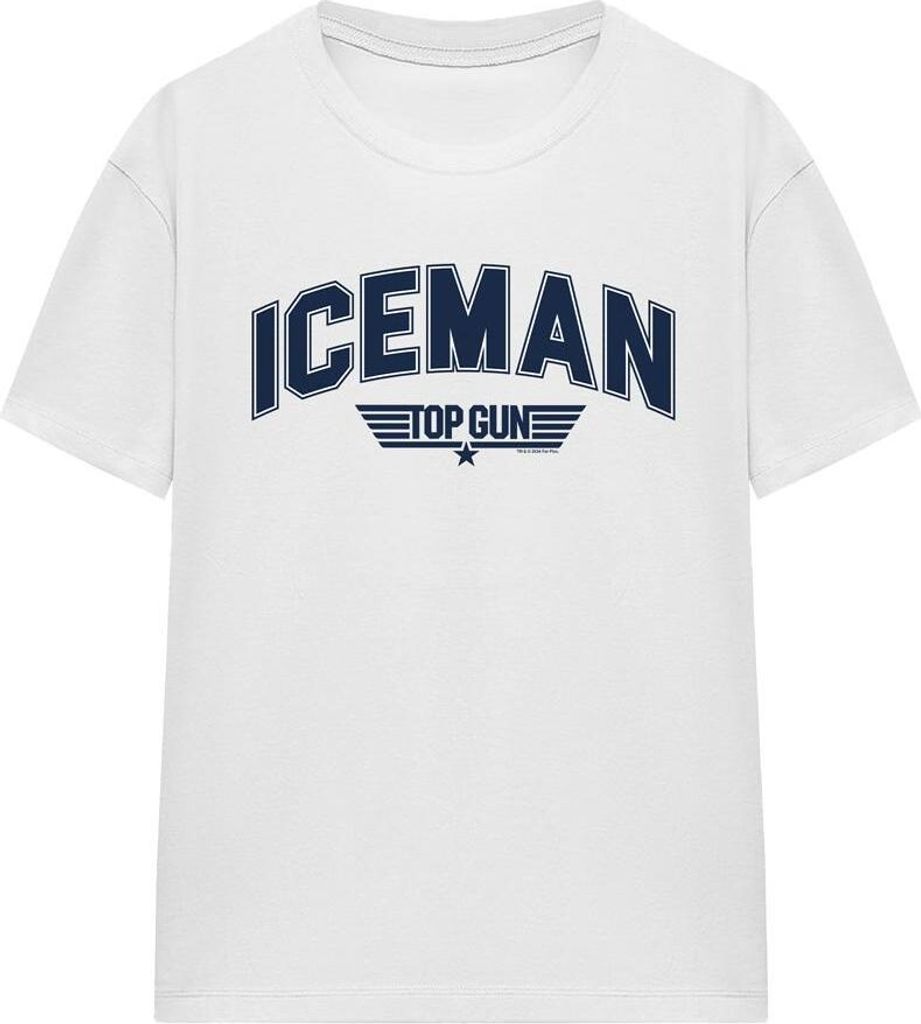 Top Gun - "Iceman" T-Shirt für Herren/Damen Uni TV16906 (XL) (Weiß)