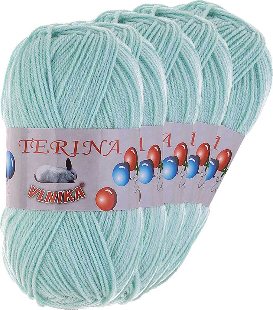 5 x 100g Terina Strickgarn Häkelgarn Wolle Acrylwolle pflegeleicht Farbwahl