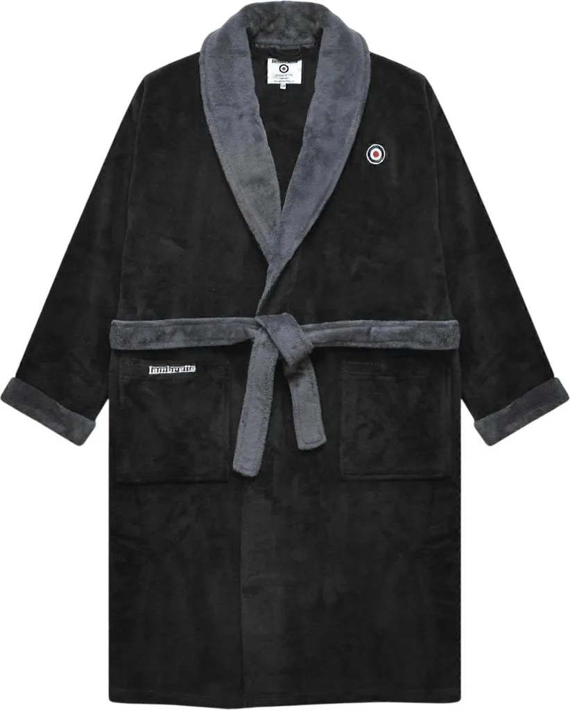 Peignoir Moelleux Luxury AW25 Lambretta LB390 Noir Fer Taille L-XL