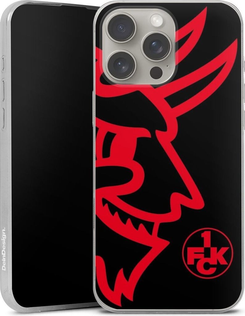 DeinDesign Slim Hülle für Apple iPhone 16 Pro Max Silikon Case Ultra Dünn Handyhülle 1. FC Kaiserslautern Logo Offizielles Lizenzprodukt