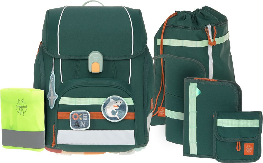 Set zaino scolastico Casual, 7 pezzi, Boxy Unique verde Immagine del prodotto 