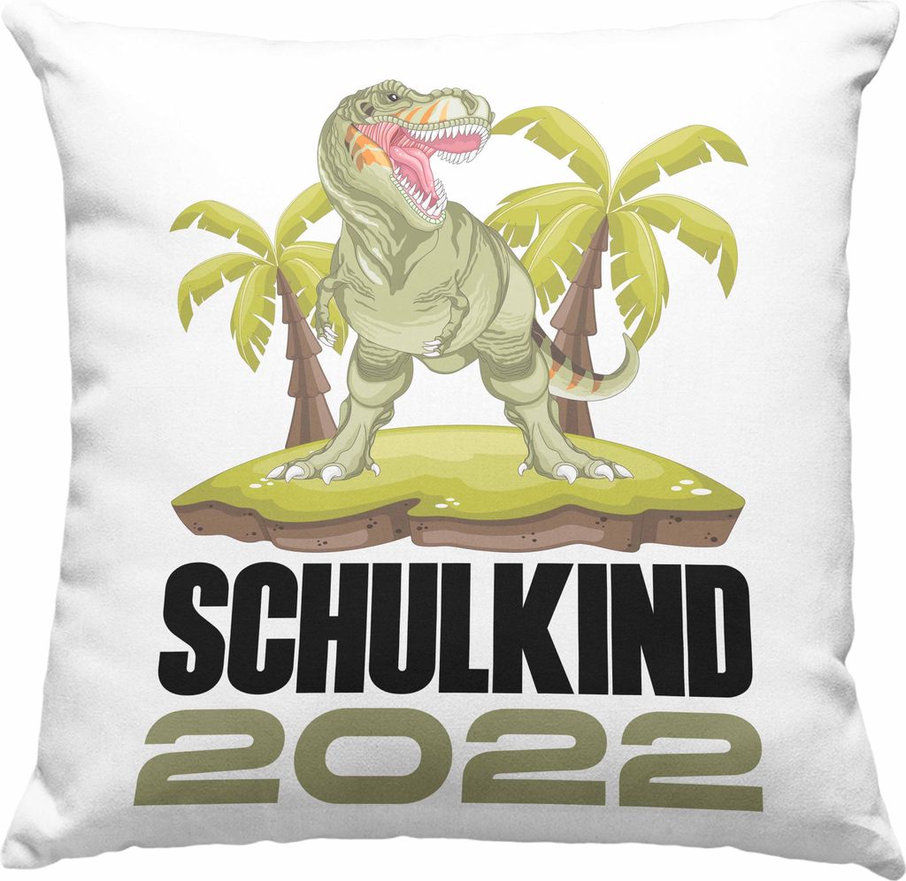 Trendation - Einschulung Junge Geschenk für Schultüte Füllung Deko-Kissen mit Füllung 40x40 Schulstart 1 Schultag Schuleinführung Schulanfang ...