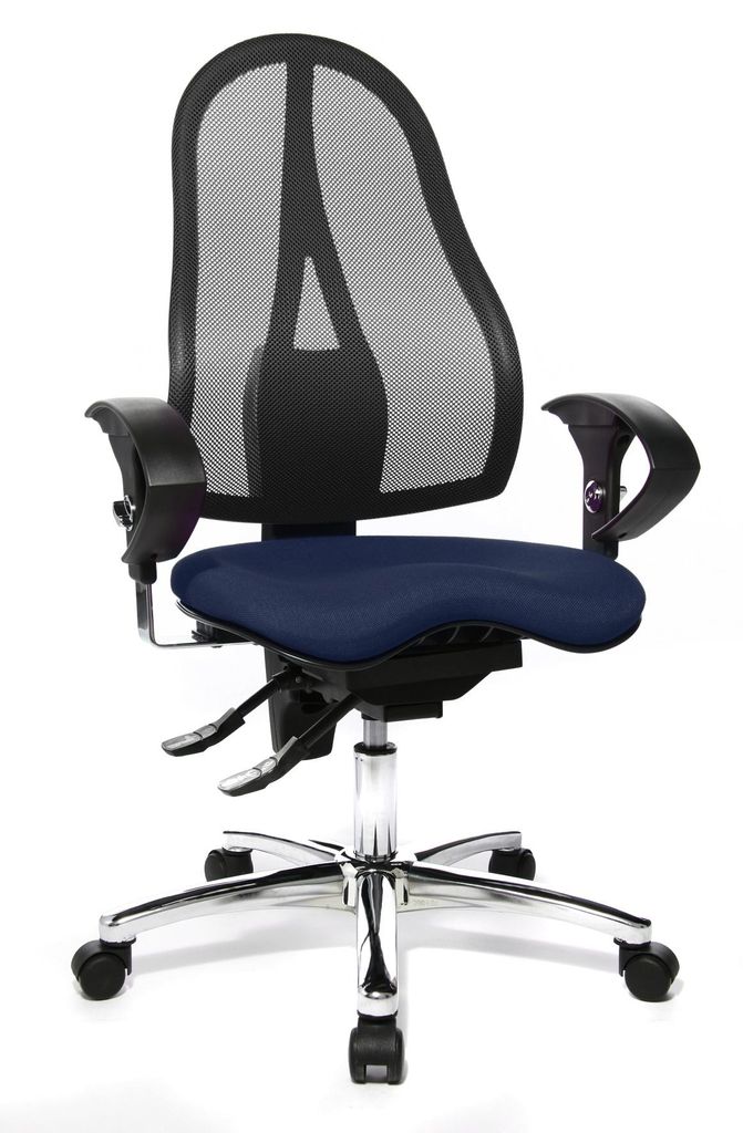 Topstar Drehstuhl Sitness 15 dunkelblau mit höhenverstellbaren Armlehnen