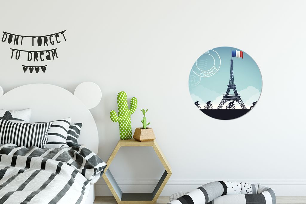 MuchoWow - Wand Bild - Wohnzimmer - Runde Bilder - Alubilder - Kunst für zu Hause - Aluminium - Wanddekoration