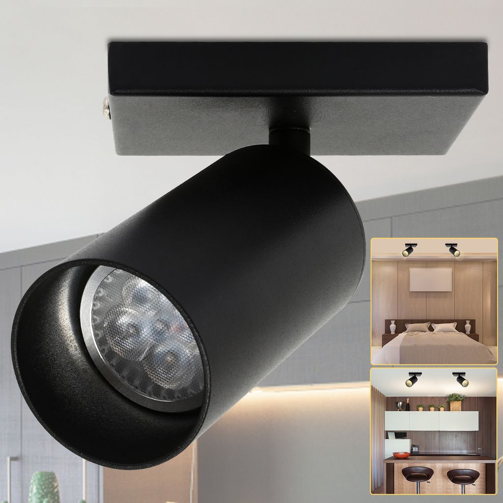 SWANEW Deckenleuchte Deckenspot LED Deckenstrahler silber 1-flammig Ultraslim GU10