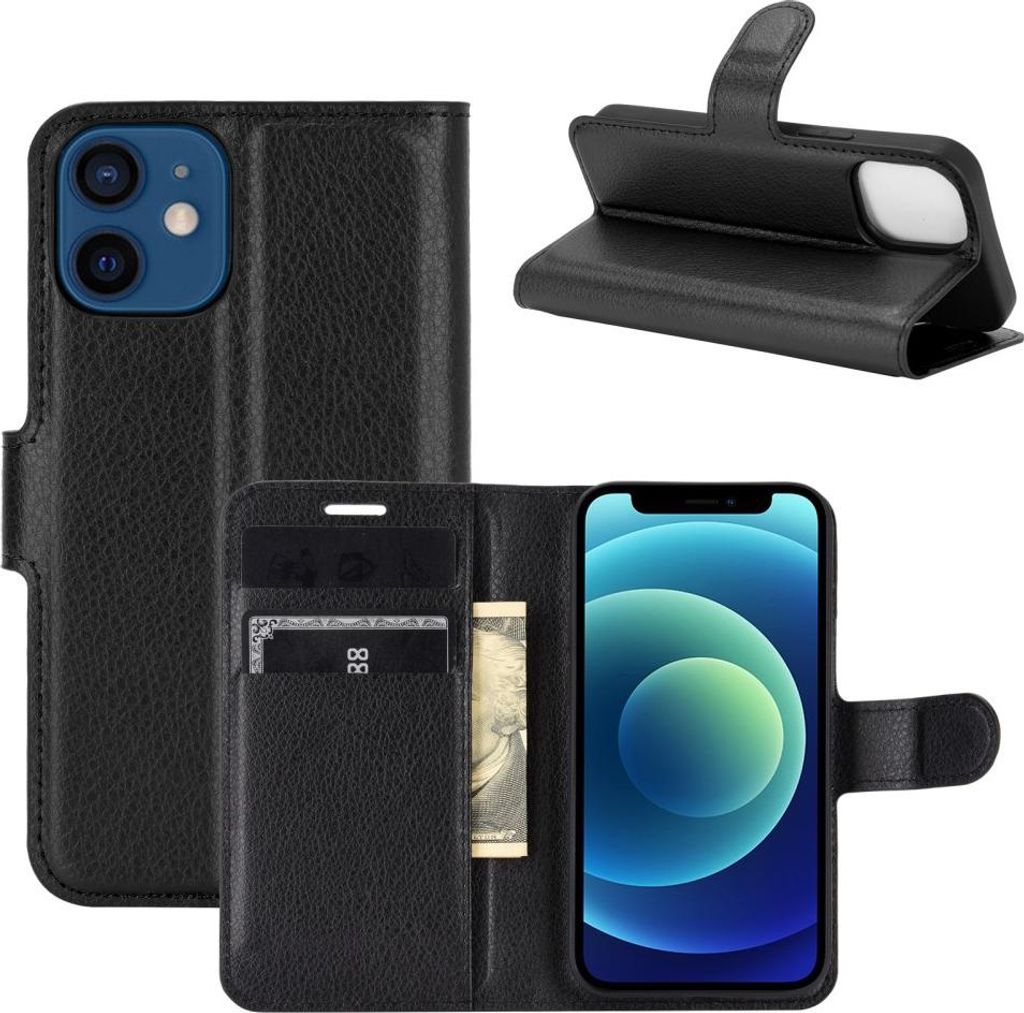 iPhone 12 Mini Hülle - Coverup Klapphülle - Schwarz