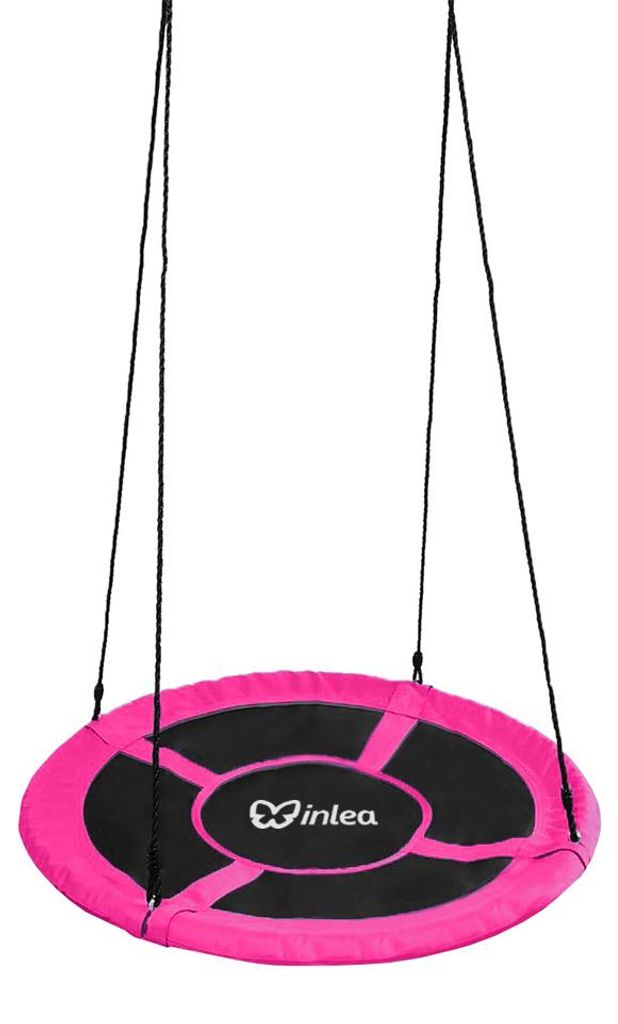 INLEA Závěsný houpací kruh 90 cm – růžový Obrázek produktu 