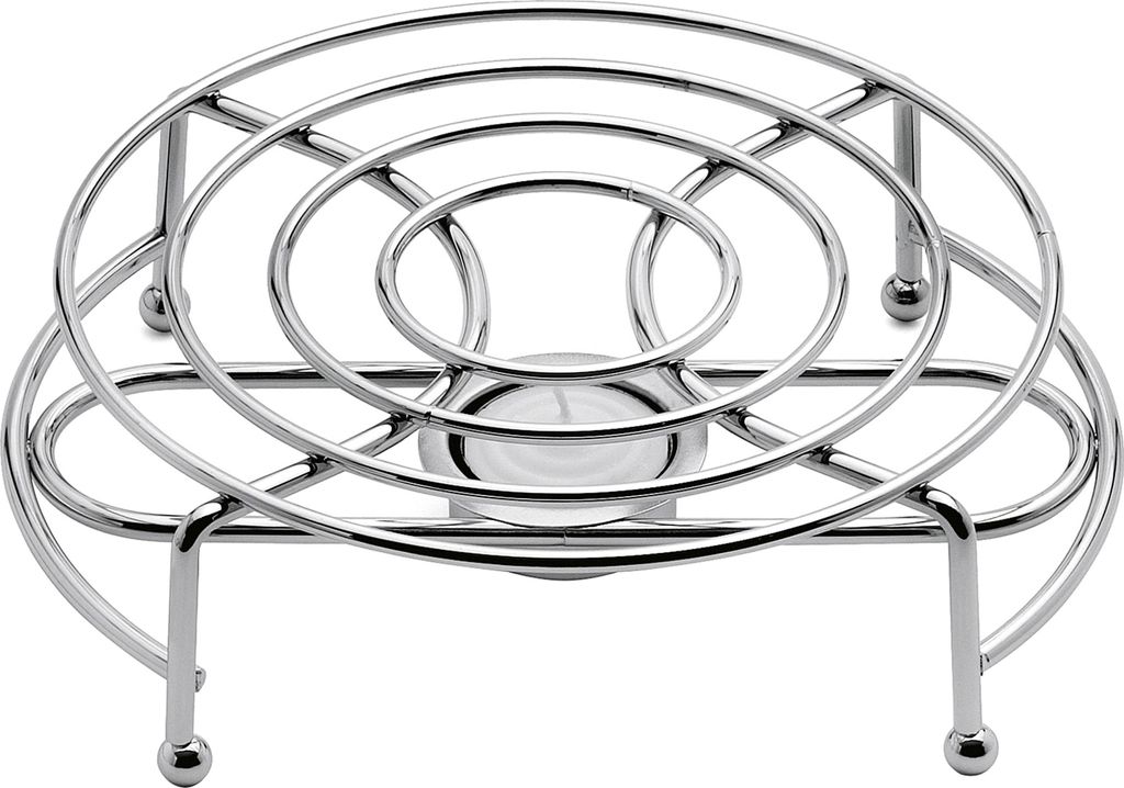 Karl Weis Rechaud rund 1-flammig, 17,5 x 17,5 x 5,5 cm
