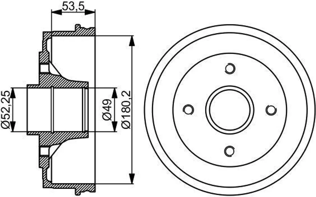Tambour de frein arrière pour Dacia Logan et Sandero I II - Bosch