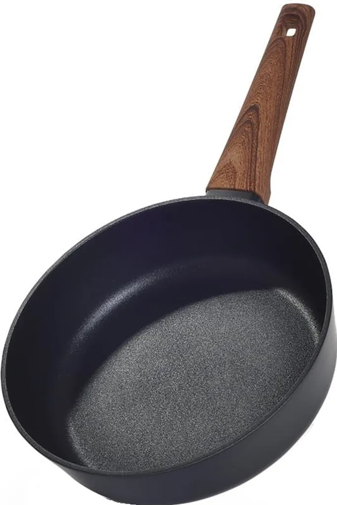 Padella Alta Fissman Vega Alluminio Nero 24 cm Design Moderno