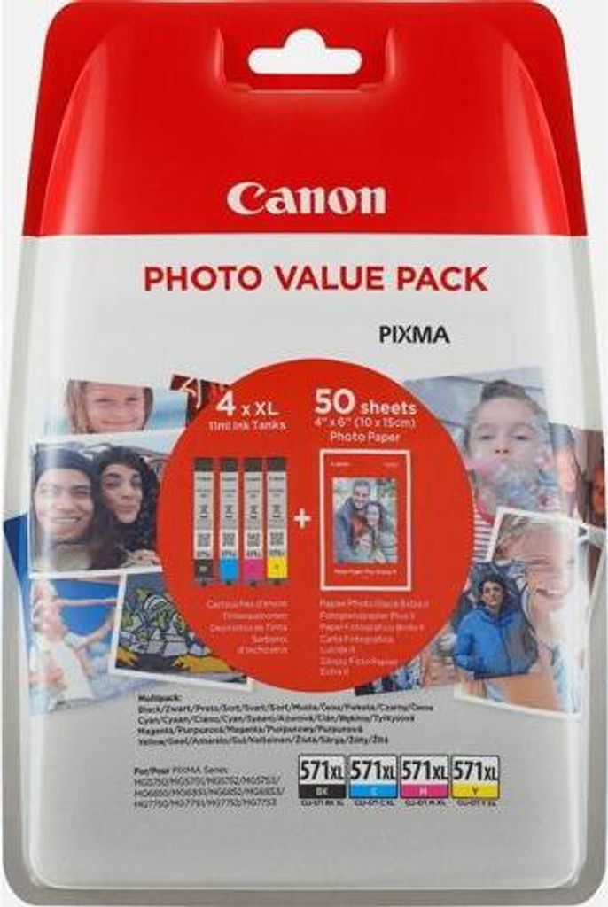Canon PGI-570XL/CLI-571 PGBK, 22 ml, 7 ml, 5 pezzi, Immagine del prodotto 