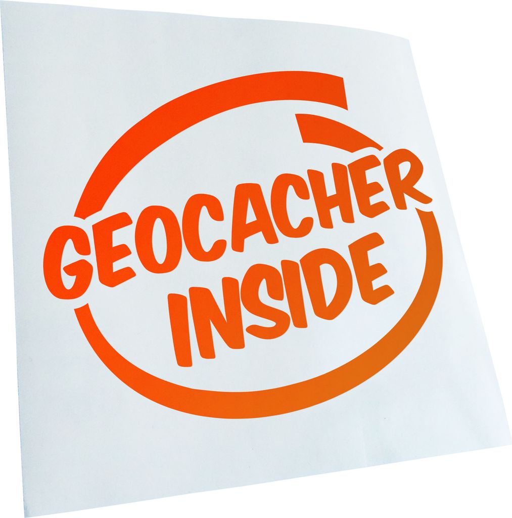 Kiwistar - Autoaufkleber - Geocacher Inside Heckscheibe - Aufkleber für Auto Kfz Fahrrad, LKW, Truck Mofa