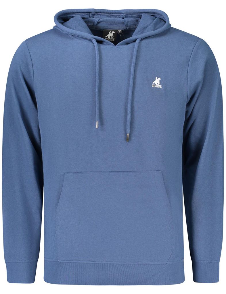 Trendiges Langarm-Hoodie in Blau ohne Reißverschluss für Herren
