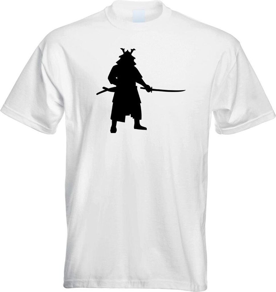 Kiwistar - T-Shirt - Weiss - Samurai Bushi Kämpfer Motiv Bedruckt Funshirt Design Print - mit Motiv Bedruckt - Funshirt Design - Sport - Freizeit ...