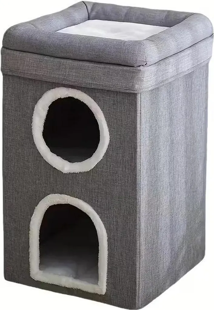 Tour pour chat pliable 3 niveaux spécial grands chats avec grattoir
