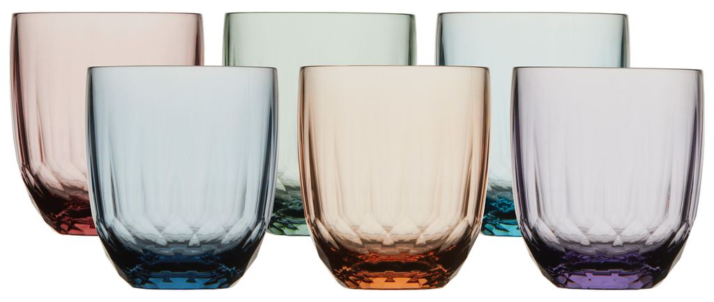 Wasserglas Set 6 Stück water stars, Ecozen, unzerbrechlich, durchgefärbt