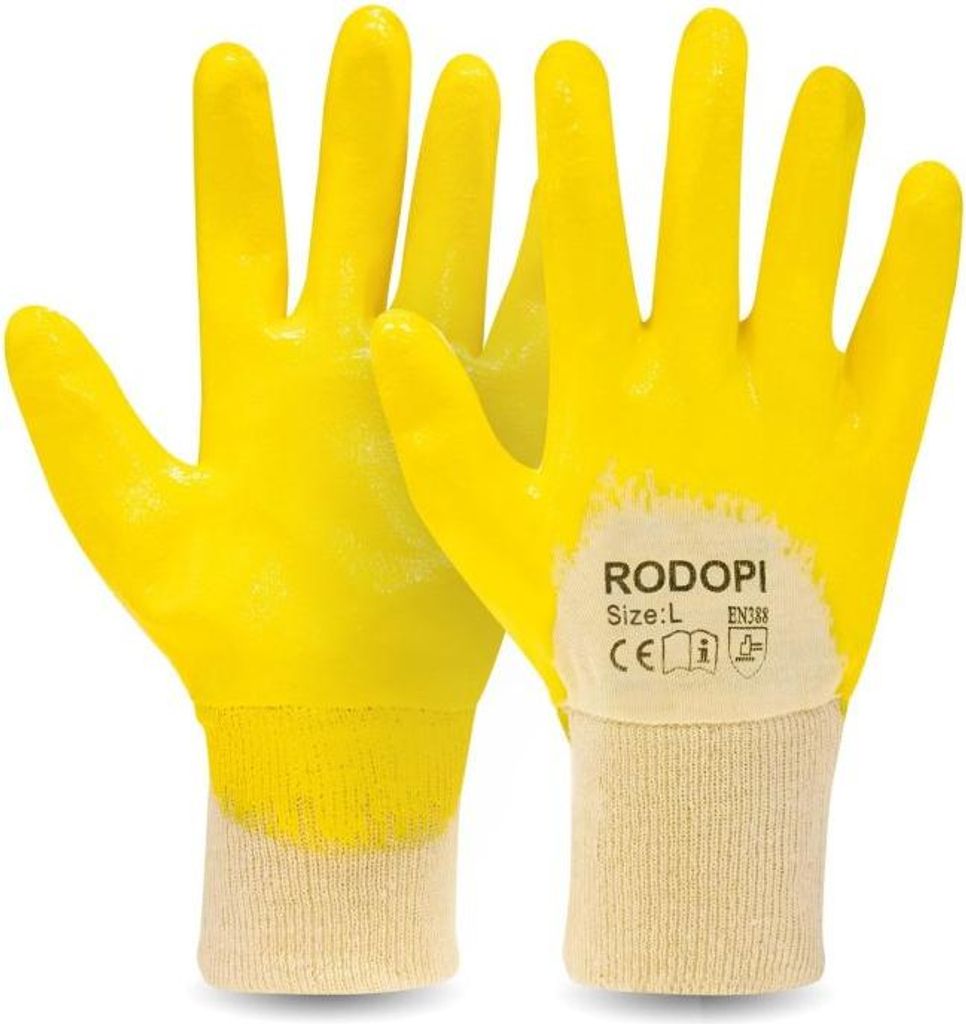 Arbeitshandschuhe Nitril "Lubrix" 3/4 gelb Gr. 10 10 Paar