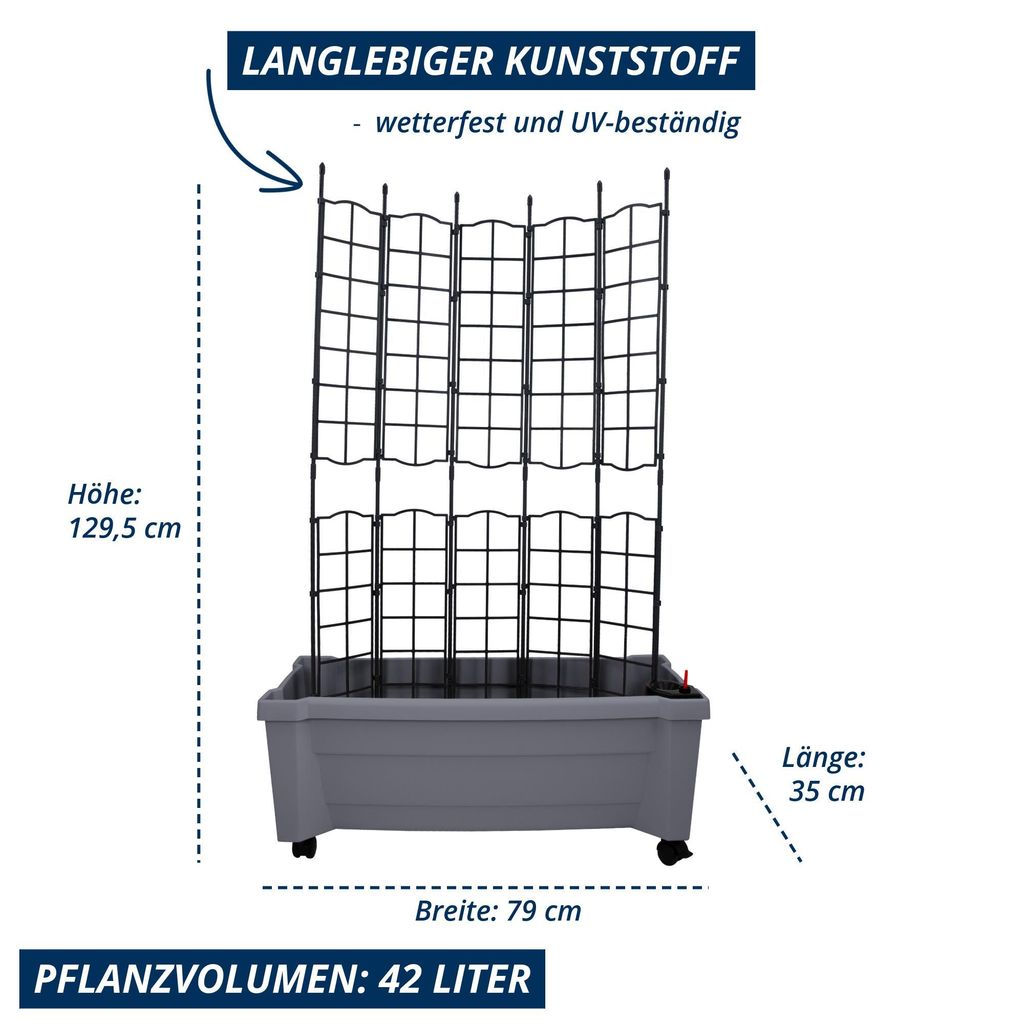 KHW Calypso Pflanzkasten aus hochwertigem Kunststoff auf Produktbild 