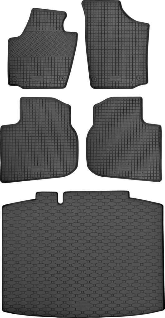 Passgenaue Gummifußmatten und Laderaumwanne von Z4L passend für SKODA Rapid Spaceback ab 2013
