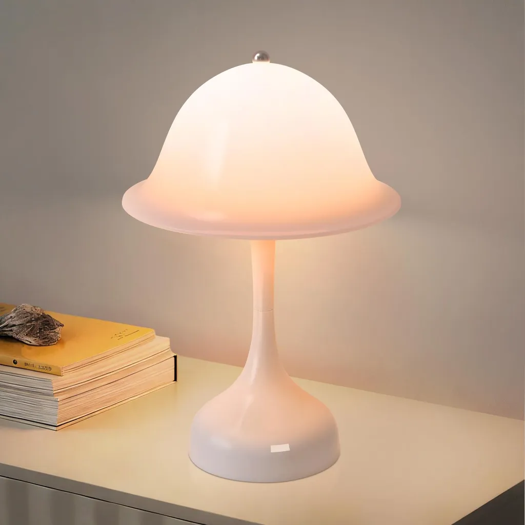 ZMH Lampada Tavolo Ricaricabile USB LED - 3 Colori Luce Moderna Bianca