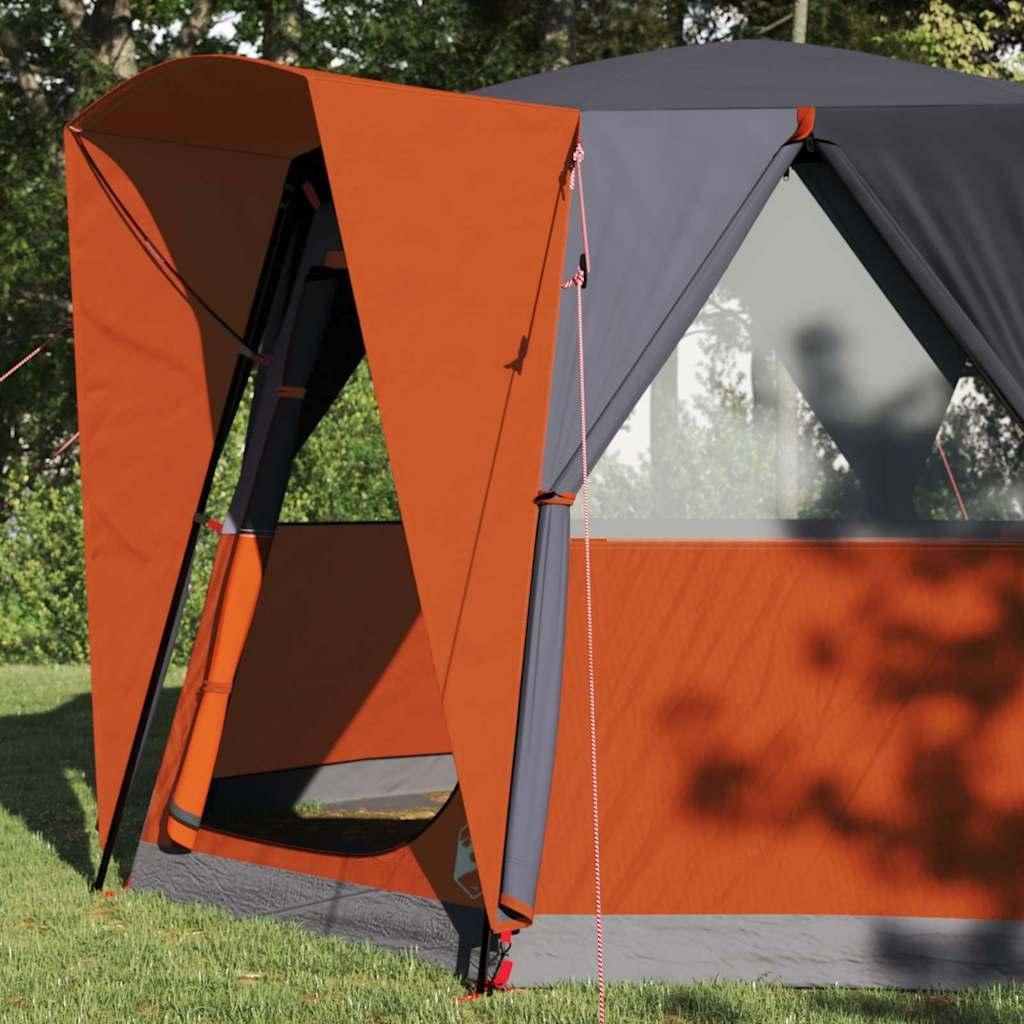 “2026 Modern“ Hütten-Zelt mit Dach Grau und Orange 320 x 320 x 203cm - Designermöbel 585389 - Campingzelte
