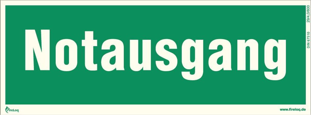Notausgang Folie selbstklebend nachleuchtend Produktbild 
