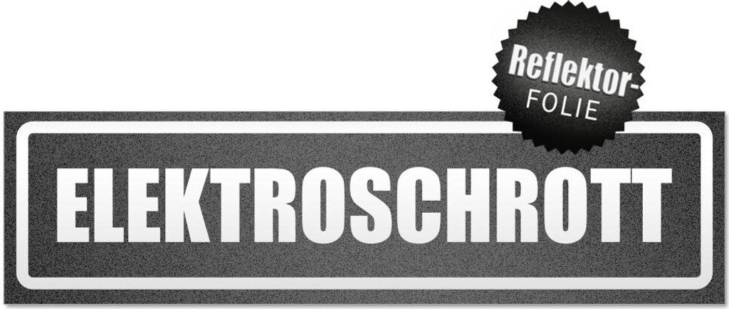 Elktroschrott invertiert Magnetschild Schild magnetisch