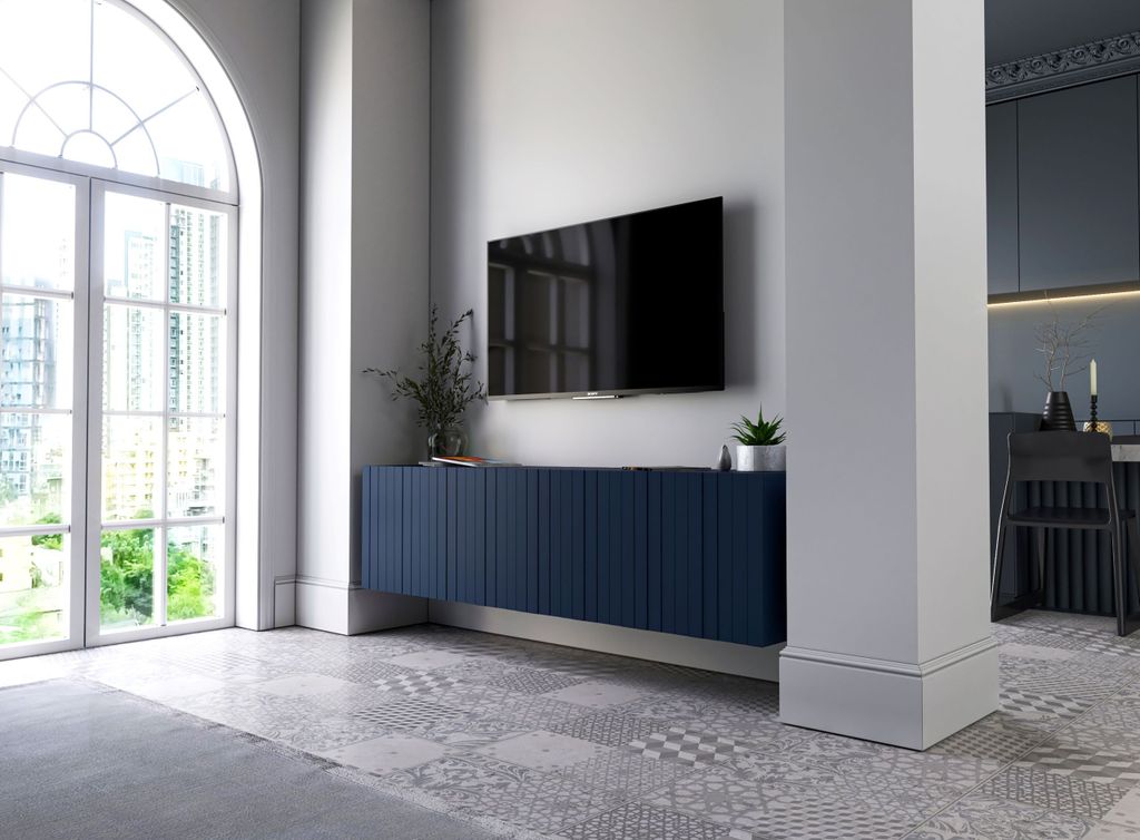 Szafka RTV TAL 2 150 granatowa mat Zdjęcie produktu 4