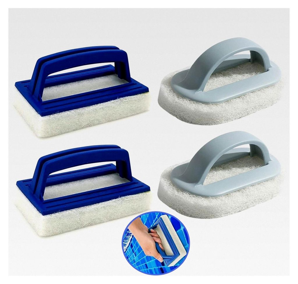 4 Stück Schwamm Reinigungsbürsten für Pools, Whirlpools und Teiche