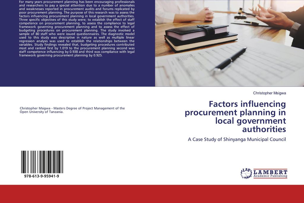 Factors influencing procurement planning in local government authorities