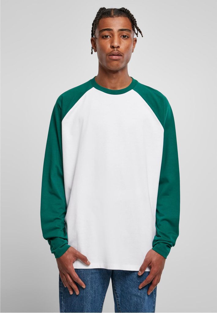 TB4911 - Organic Oversized Raglan Longsleeve white/green 3XL