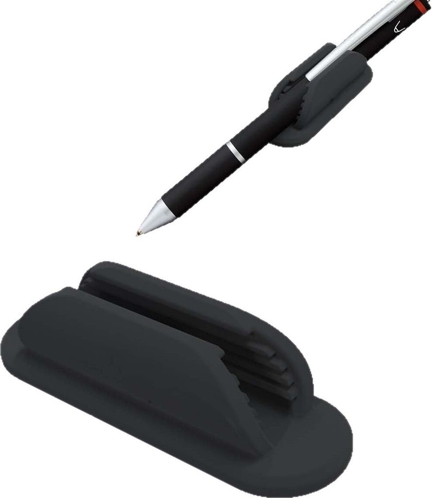 INF Silikon Stifthalter Clips - 2er-Pack Schwarz
