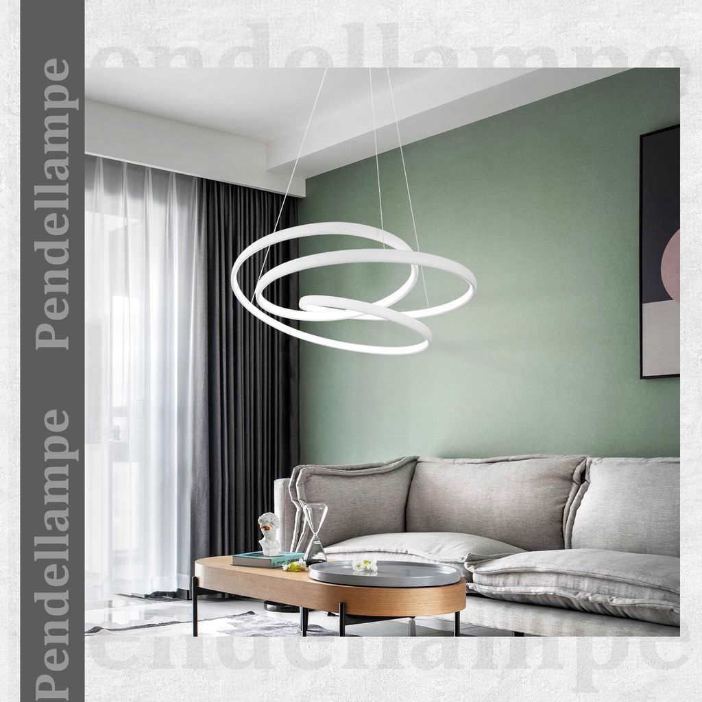 ZMH LED Pendelleuchte Esszimmer Weiß Dimmbar mit Produktbild 11