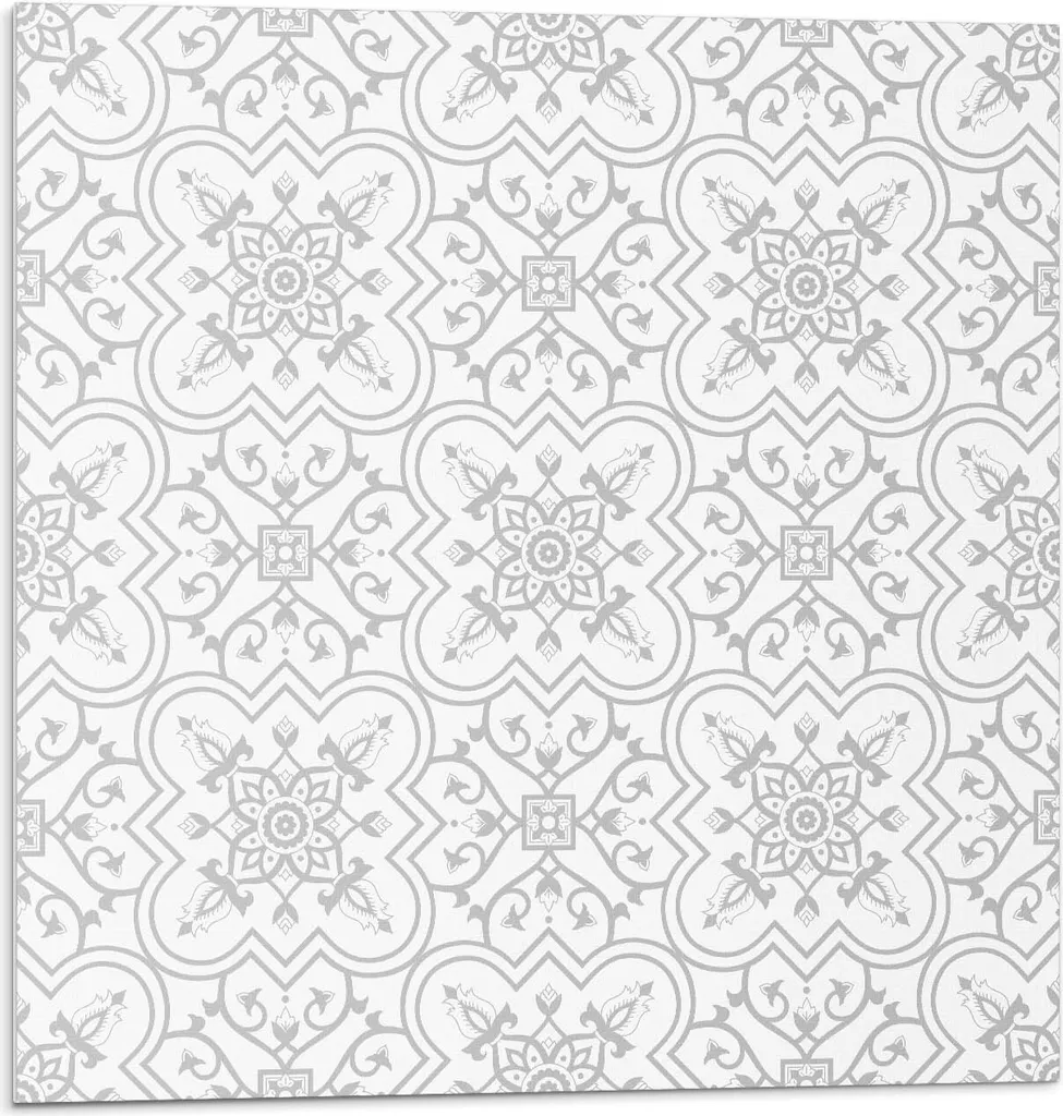 Piastrelle Autoadesive 20x20 cm Motivo Floreale - Set 20 Pezzi Vinile