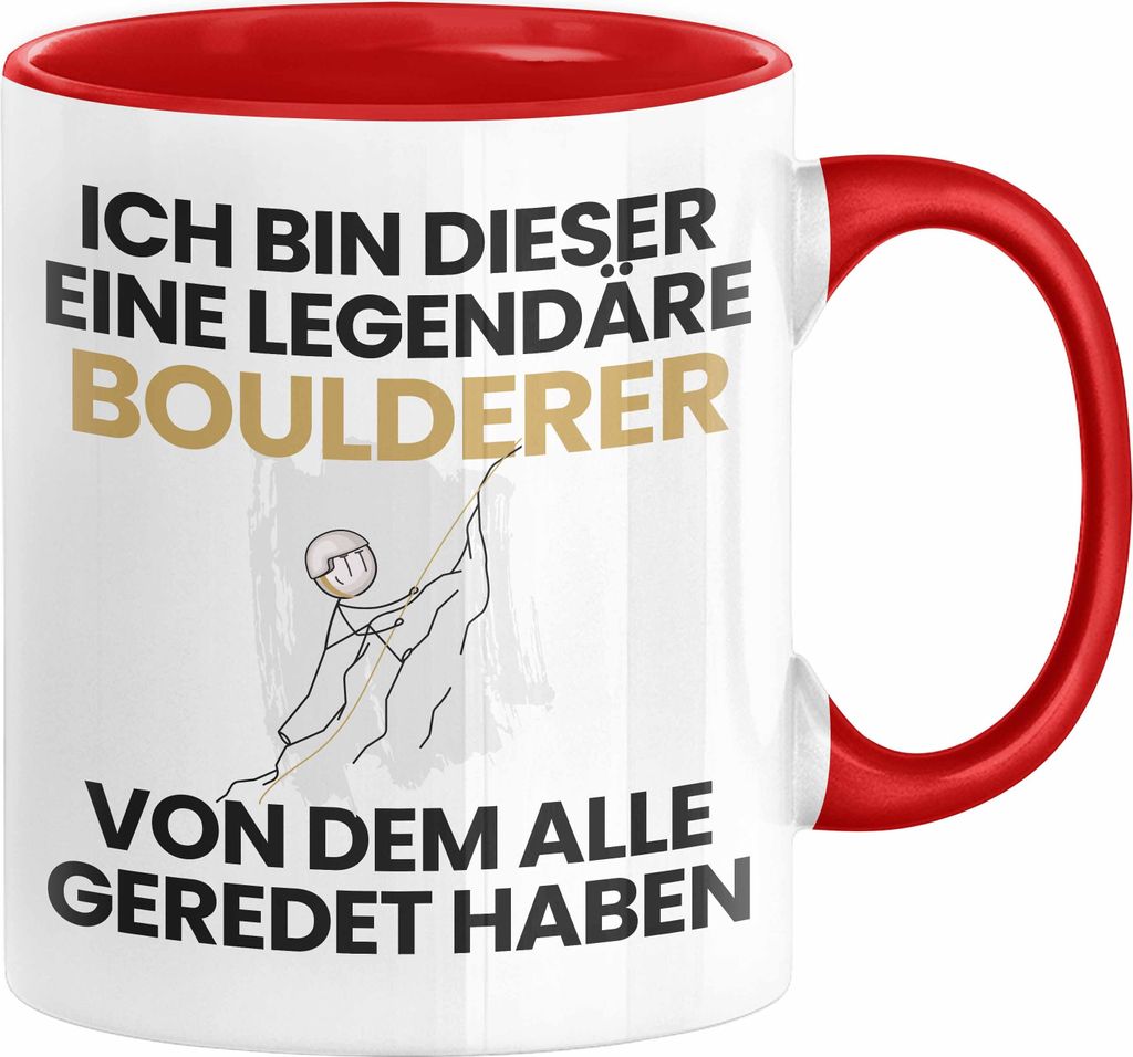 Boulderer Geschenk Tasse Lustige Geschenkidee Geburtstag für Boulderer Ich Bin Dieser Legendäre Boulderer Von Dem Alle Geredet Haben Kaffee-Beche...