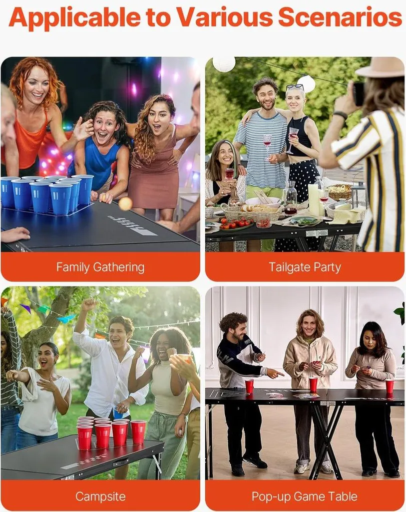 Table Beer Pong Portable 2,4m : Plus de Problème de Place pour vos Soirées