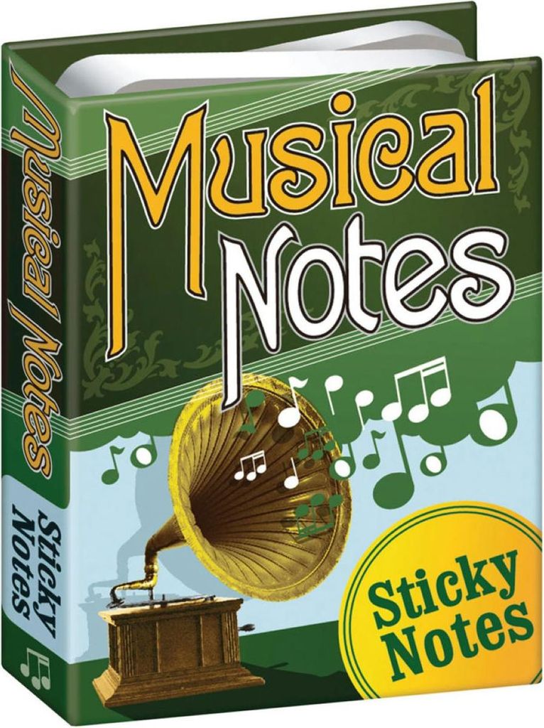 Notizzettel "Musikalische Noten" - 3 Motive - selbstklebend
