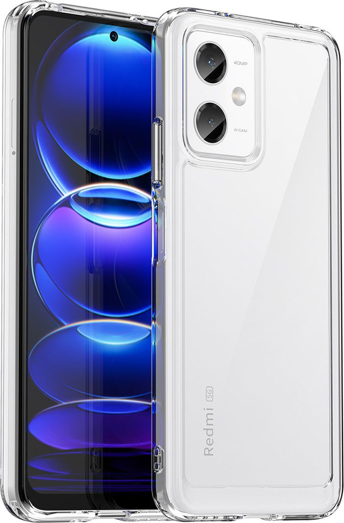 Xiaomi Poco X5 Hülle, Klar Rückseite Stoßfeste TPU Silikon Bumper Schutzhülle für Xiaomi Poco X5/Redmi Note 12 5G Transparent