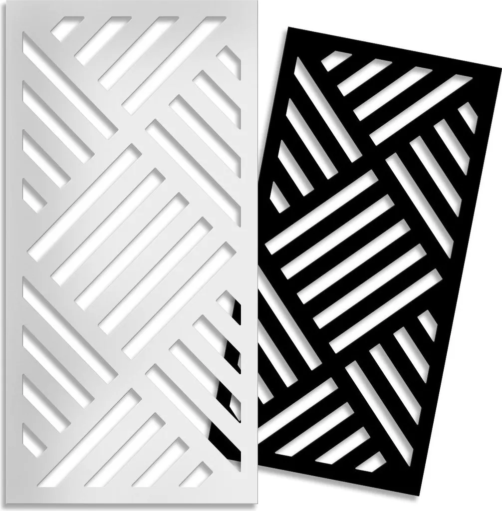 LINEAR MILL Pannello PVC Traforato Bianco 47x94 cm | Divisorio Design