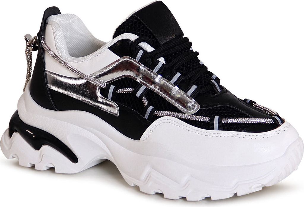 topschuhe24 3073 Damen Plateau Sneaker Keilabsatz Turnschuhe , Farbe:Schwarz, Größe:37 EU