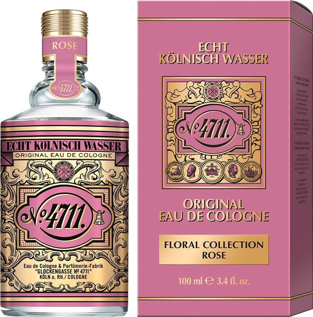 4711 Floral Collection Rose Eau de Cologne Natural Spray, Parfüm Damen EdC, 100 ml