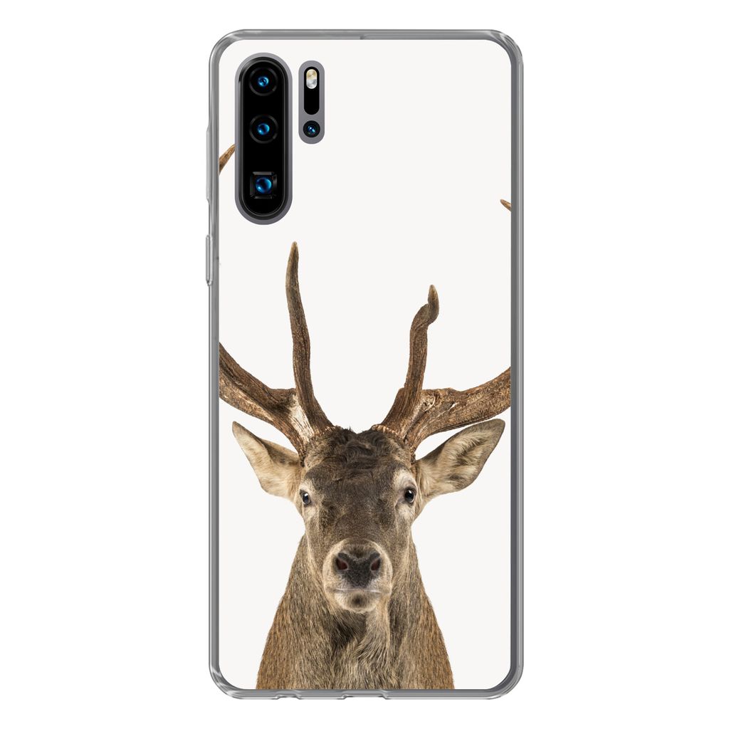 MuchoWow Handyhülle Schutzhülle Hülle für Huawei P30 Pro Hirsche - Tiere - Geweih - Kinder - Jungen Silikon Softcase Handy Hülle - Schutzdeckel